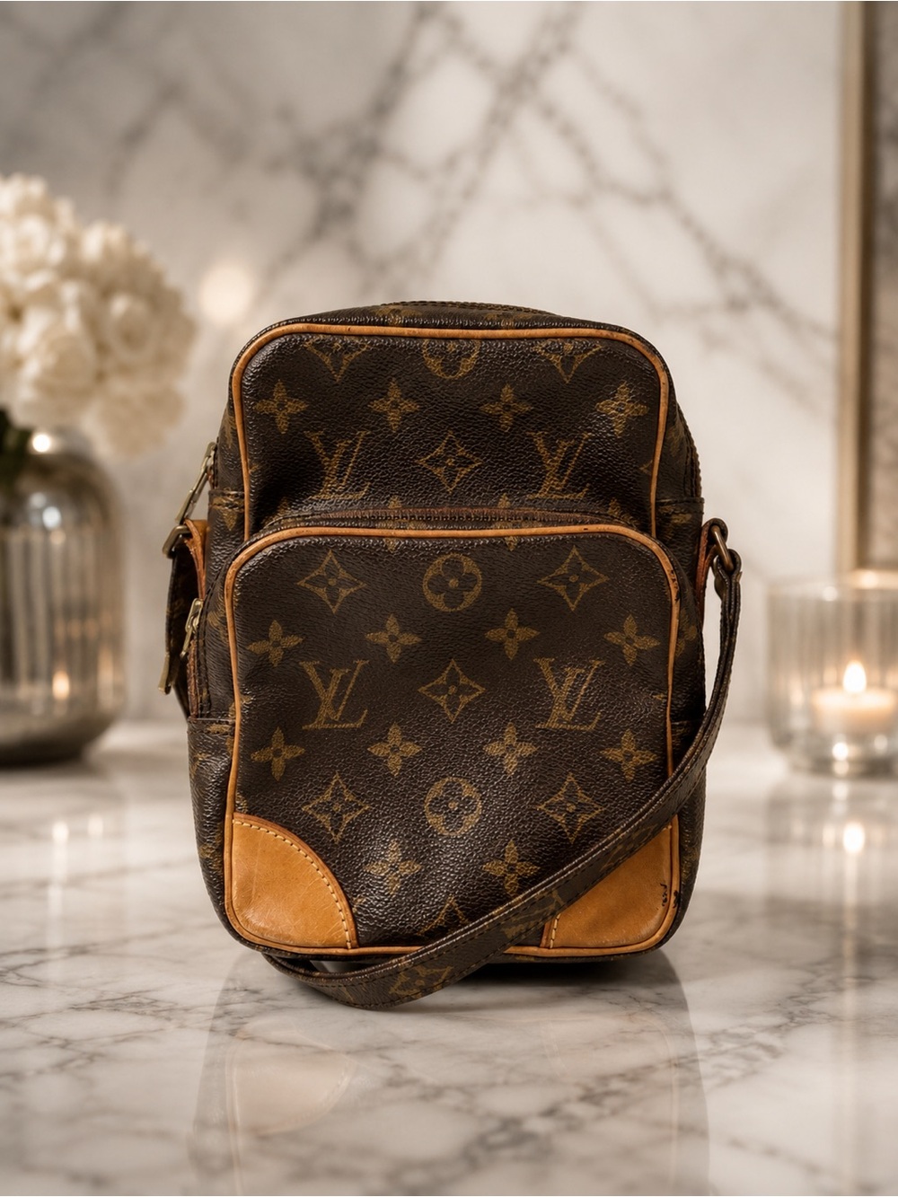 Louis Vuitton Monogram Amazon MM Crossbody Bag Vintage with Dust Bag